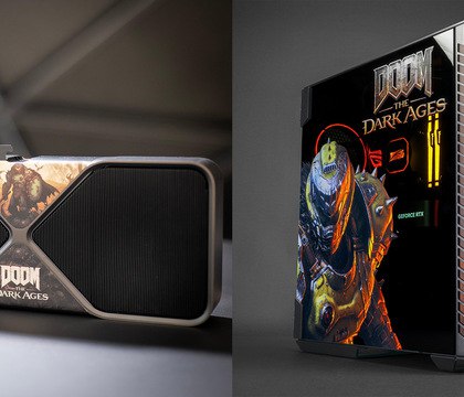 NVIDIA показала GeForce RTX 5090 Founders Edition и готовый ПК в стиле DOOM: The Dark Ages 15 мая 2025 года состоялся полноценный релиз шутера DOOM: The Dark Ages. Компания NVIDIA решила поучаствовать в рекламной кампании новинки и представила уникальную GeForce RTX 5090 Founders Edition с дизайном в стиле нового творения студии id Software. Читать далее