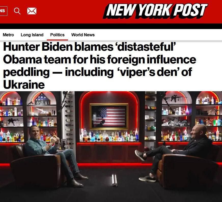 Хантер Байден охарактеризовал Украину как рассадник зла отметив высокий уровень коррупции в стране и признал что его участие в Burisma было большой ошибкой Как сообщает New York Post сын президента США вступил в совет директоров украинской газовой компании Burisma в 2014 году когда она принадлежала бывшему министру экологии Николаю Злочевскому По информации издания его годовая зарплата составляла около одного миллиона долларов несмотря на отсутствие опыта в данной отрасли Байден младший рассказал что был крайне наивен в своих взглядах на Украину добавив что уровень коррупции в стране до сих пор поражает Он также отметил что считает свою работу в Burisma ошибочной не из за своих действий а из за негативных политических последствий которые возникли из за этого