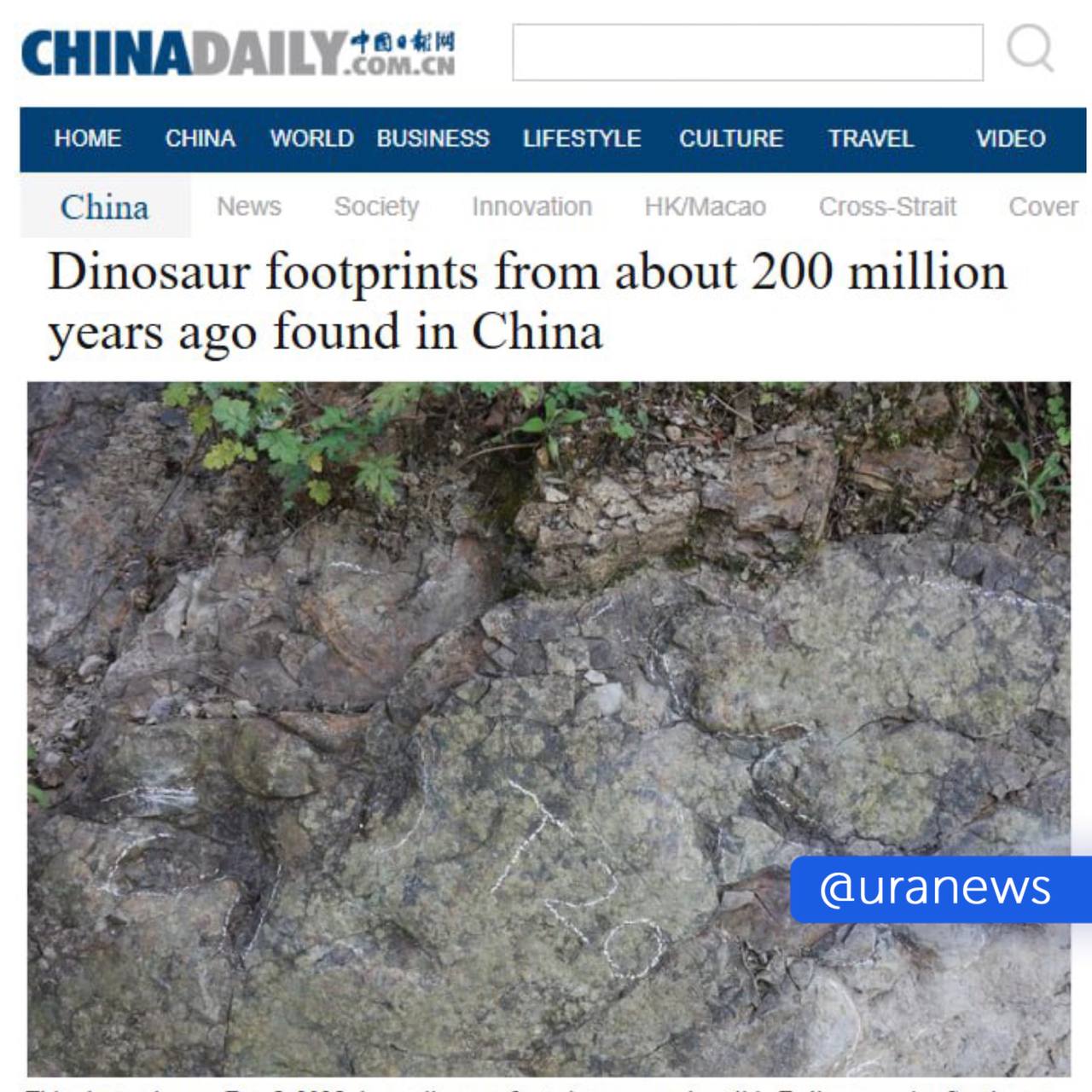 Следы динозавров возрастом около 200 млн лет нашли в Китае Подлинность подтвердила исследовательская группа во главе с доцентом Китайского университета геологических наук в Пекине сообщила газета China Daily Ученые определили следы тероподов разных размеров а также хиротериевого типа которые приписываются к ранним архозаврам Кроме того исследователи обнаружили рядом фрагменты окаменевшей древесины что предоставляет дополнительную информацию о природе местной экосистемы более 200 млн лет назад По словам доцента находка является особенно ценной так как обнаруженные следы сохранились как минимум в четырех слоях что свидетельствует о том что динозавры жили здесь в течение длительного периода Подписаться на URA RU мы в MAX