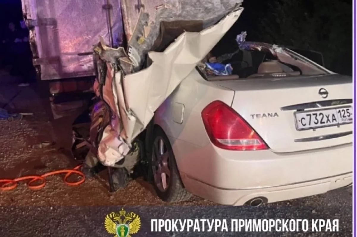 Прокуратура начала проверку ДТП с двумя погибшими в Приморье Авария произошла поздним вечером в пгт Кавалерово на трассе Осиновка – Рудная Пристань. Водитель Nissan Teana, превысив скорость, не справился с управлением и столкнулся с грузовиком Mitsubishi Fuso В результате столкновения водитель и пассажир легковушки погибли на месте, ещё один пассажир с тяжёлыми травмами доставлен в больницу Водитель грузовика не пострадал. Для координации работы служб на место прибыл прокурор Кавалеровского района Евгений Коняхин Прокуратура контролирует ход проверки и оценит законность итогового решения #ДТП #Приморье #Кавалерово #Проверка #Прокуратура #Авария #Новости Подробнее