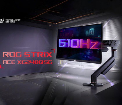 ASUS представила игровой монитор ROG Strix Ace XG248QSG с невероятной частотой обновления 610 Гц В рамках выставки Computex 2025 ASUS представила новый игровой монитор под названием ROG Strix Ace XG248QSG. Ключевая особенность устройства — высочайшая частота обновления экрана в 610 Гц. Кроме того, доступны режимы 480 и 240 Гц. Устройство базируется на 24,1-дюймовой Super-TN матрице с заявленным временем отклика 0,1 мс — это больше, чем у OLED-дисплеев, но гораздо меньше, чем у IPS. Читать далее