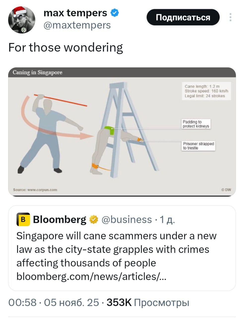 Скамеров будут бить по жопе в Сингапуре придумали новые наказания для мошенников Из за растущих убытков у населения власти решили наказывать мошенников физически провинившимся грозит от 6 до 24 ударов палкой А тем кто их покрывает 12 ударов Заскамил мамонта получил ремня