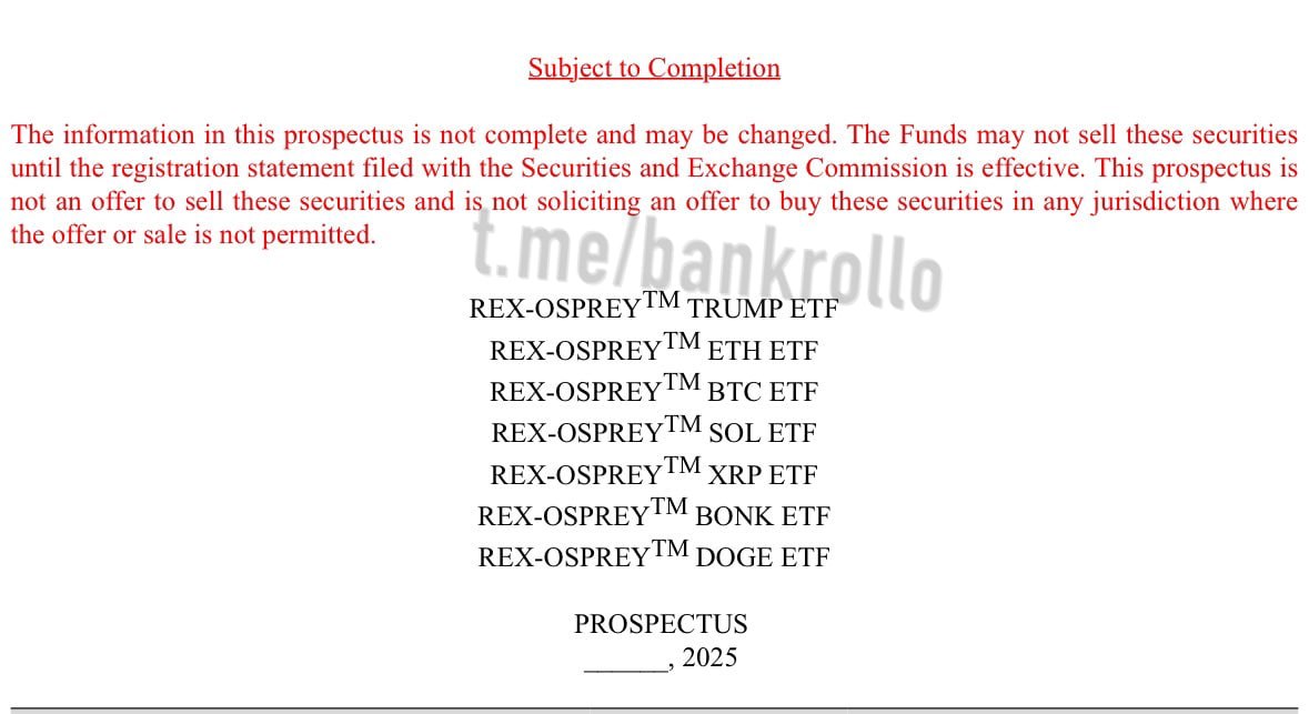 В США подали заявку на регистрацию монет DOGE ETF и TRUMP ETF. По словам экспертов, у активов большой шанс быть принятыми Комиссией по ценным бумагам и биржам Америки.