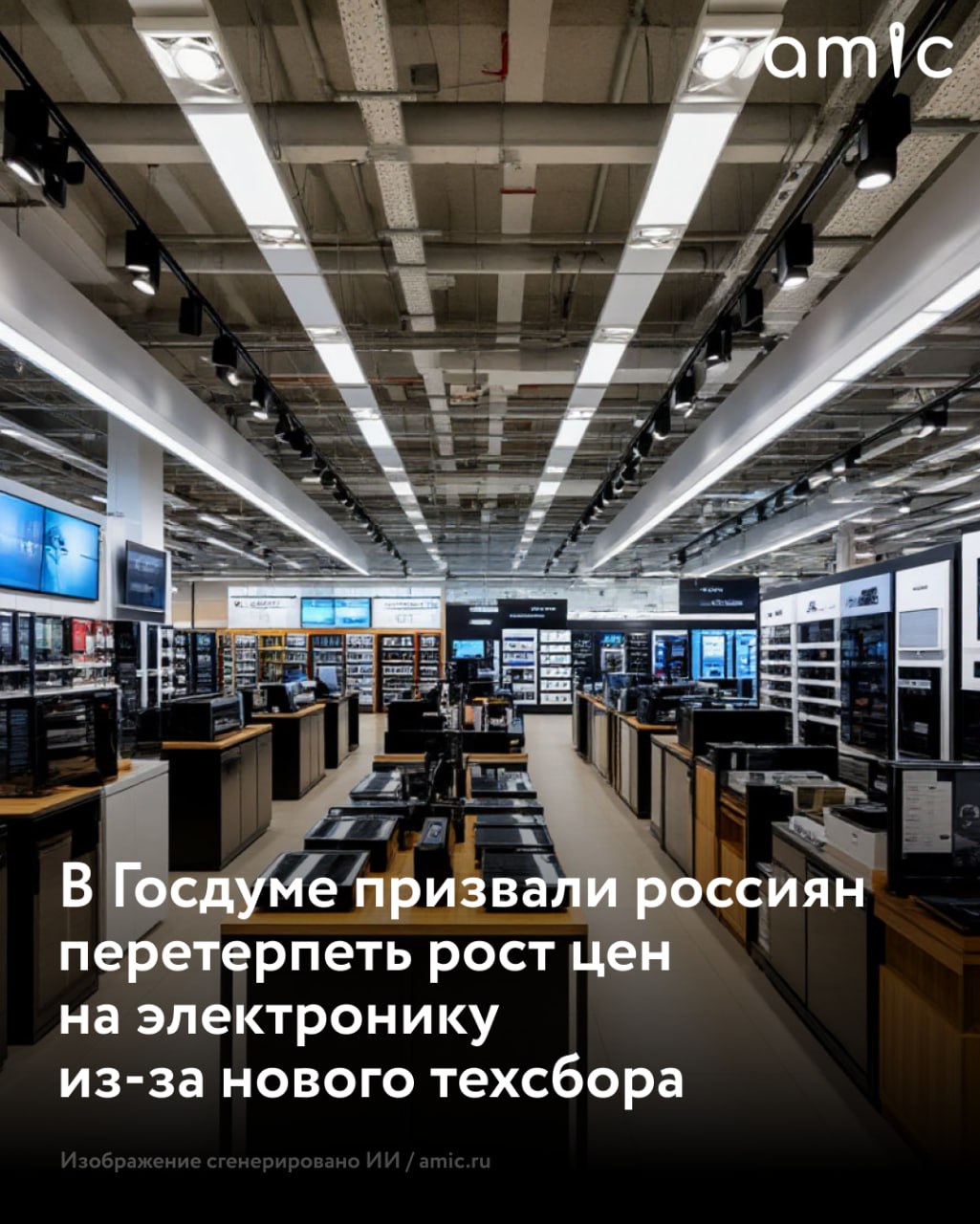 В Госдуме призвали россиян спокойно отнестись к возможному росту цен на электронику после введения нового технического сбора По словам депутата Госдумы Андрея Свинцова подорожание на первом этапе будет временным и в перспективе должно привести к снижению стоимости техники пишет Telegram канал Реальная журналистика Депутат пояснил что собранные средства планируется направить на субсидирование отечественной продукции Это по его мнению создаст стимулы для иностранных компаний локализовать производство в России В итоге количество продукции выпускаемой на территории России вырастет а ее стоимость уменьшится уверен Андрей Свинцов Подписаться на amic ru   Мы в Max