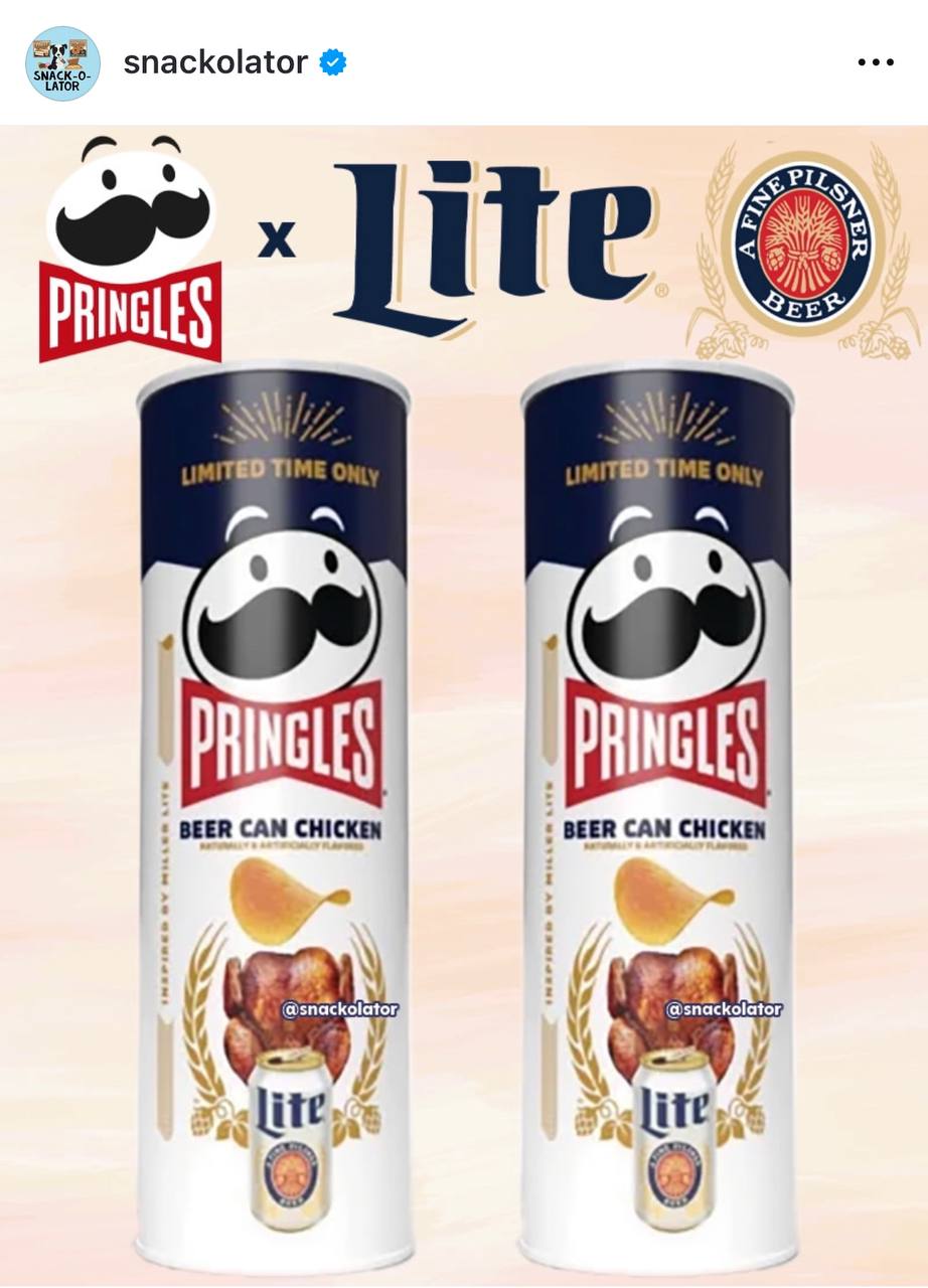 Pringles выпустит чипсы со вкусом пива. Компания заколлабилась с Miller Lite. Вкус называется Beer Can Chicken. Релиз ожидается в мае. Информацию об этом опубликовал авторитетный обзорщик снэков.   Включаем режим ожидания  Приколы   - Подпишись!