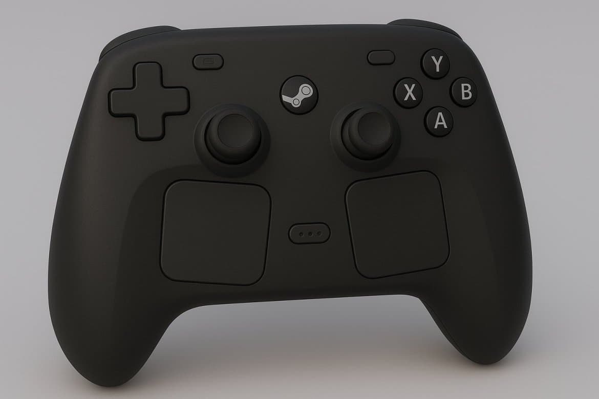Valve работает над Steam Controller 2 Информатор показал рендер и раскрыл первые детали Подробности о предполагаемом следующем поколении контроллера Steam Steam Controller 2 появились благодаря инсайдеру SadlyItsBradley