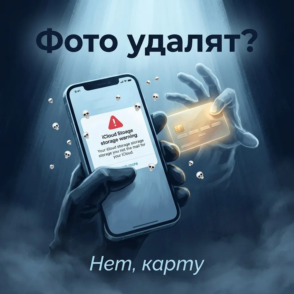 Ваши фото будут удалены Как мошенники пугают владельцев iPhone Новая фишинговая схема для пользователей iCloud набирает обороты На почту приходит письмо в духе ваше хранилище заполнено фото больше не сохраняются а дальше предлагают купить место по ссылке Если не отреагировал на следующий день прилетает второе уже пожёстче ваши данные будут удалены Ссылка ведёт на сайт который выглядит как Apple но по факту просто собирает данные карт Если получили такое просто удалите и проверьте адрес отправителя Настоящие письма от Apple приходят только с apple com или email apple com а не с какой нибудь абракадабры Ну и главное Apple никогда не просит вводить данные карты по ссылке из письма