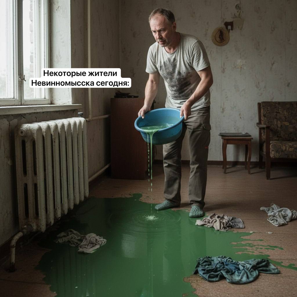 Зеленая вода побежала по батареям жителей Невинномысска Нет это не коммунальная катастрофа а обычная проверка системы теплоснабжения До 1 ноября в теплоноситель добавят органический краситель который поможет обнаружить протечки и несанкционированный разбор горячей воды Вещество полностью безопасно для людей и окружающей среды пояснил глава города Михаил Миненков Фото на осн ИИ   Stavropol Media Прислать новость