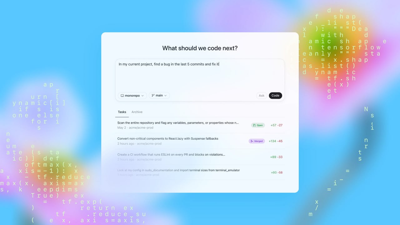 OpenAI выкатили имбу для кодеров — новую модель Codex-1. Codex-1 работает в ИИ-агенте Codex — это целая команда разрабов в браузере, которая пишет код и фиксирует его моментально. Агент может делать несколько задач сразу. Проверка связи в Боковой панели. Айтишная