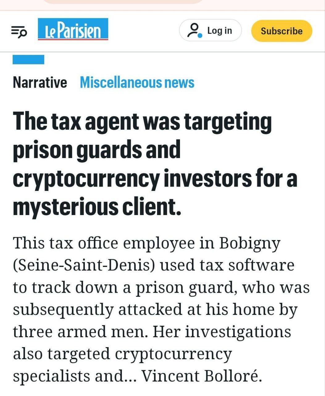 Во французской налоговой бандам похитителей продавали данные криптанов для последующих похищений Во Франции происходит одно похищение криптана в неделю banksta