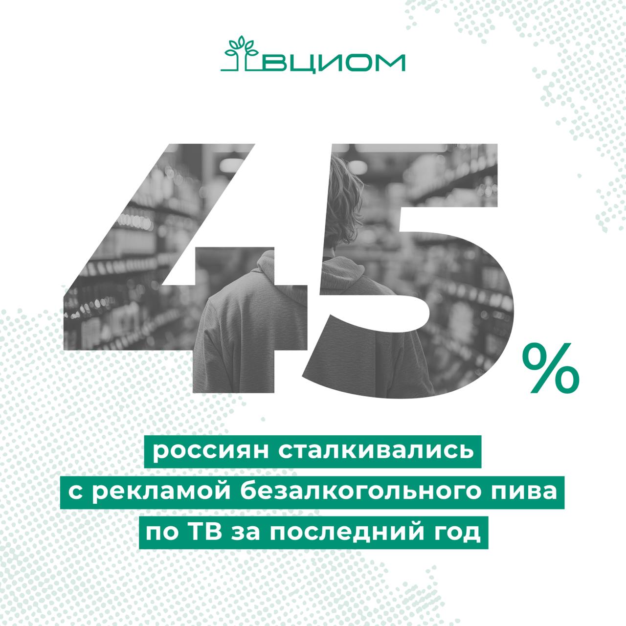 За последний год 15% потребителей безалкогольного пива увеличили частоту его употребления, в то время как среди предпочитающих алкогольное пиво прирост составил 7% — вдвое меньше #ВЦИОМ_Опрос  Значительная часть опрошенных сталкивалась с рекламой безалкогольного пива за последний год и почти в половине случаев речь шла о рекламе на ТВ  45% .   В этом вопросе россияне демонстрируют высокую информированность о правилах рекламы пивоваренной продукции: 6 из 10 опрошенных знают, что на российском телевидении можно встретить рекламу только безалкогольного пива  60%  и в общей сложности только 7% ошибочно полагают, что российским законодательством разрешена реклама алкогольного пива.  Топ-5 критериев выбора безалкогольного пива  от числа потребителей, доля группы – 17% :    вкусовые качества    состав    ценовая доступность    содержание алкоголя    бренд  Источник: ВЦИОМ    Больше данных во ВЦИОМ-Навигатор