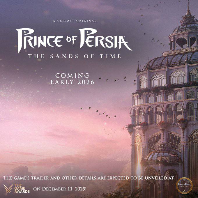 ОФИЦИАЛЬНО Prince of Persia The Sands of Time выйдет в начале 2026 года Подробности и трейлер будут представлены на The Game Awards 2025 Игры и подписки PlayShopGame bot Xbox PlayStation Игры GPX Подписывайся