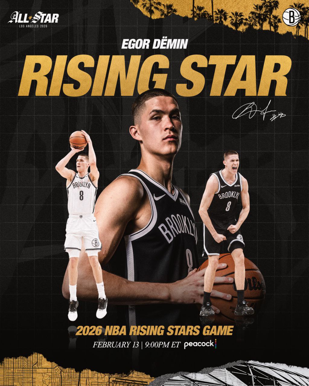 Егор Дёмин сыграет в Матче восходящих звезд НБА Игра пройдет 13 февраля в рамках уик энда All Stars НБА Егор станет третьим игроком из России в истории матче восходящих звёзд НБА   СКОРЕЕ ЛОВИ БОНУС 3000 ОТ WINLINE