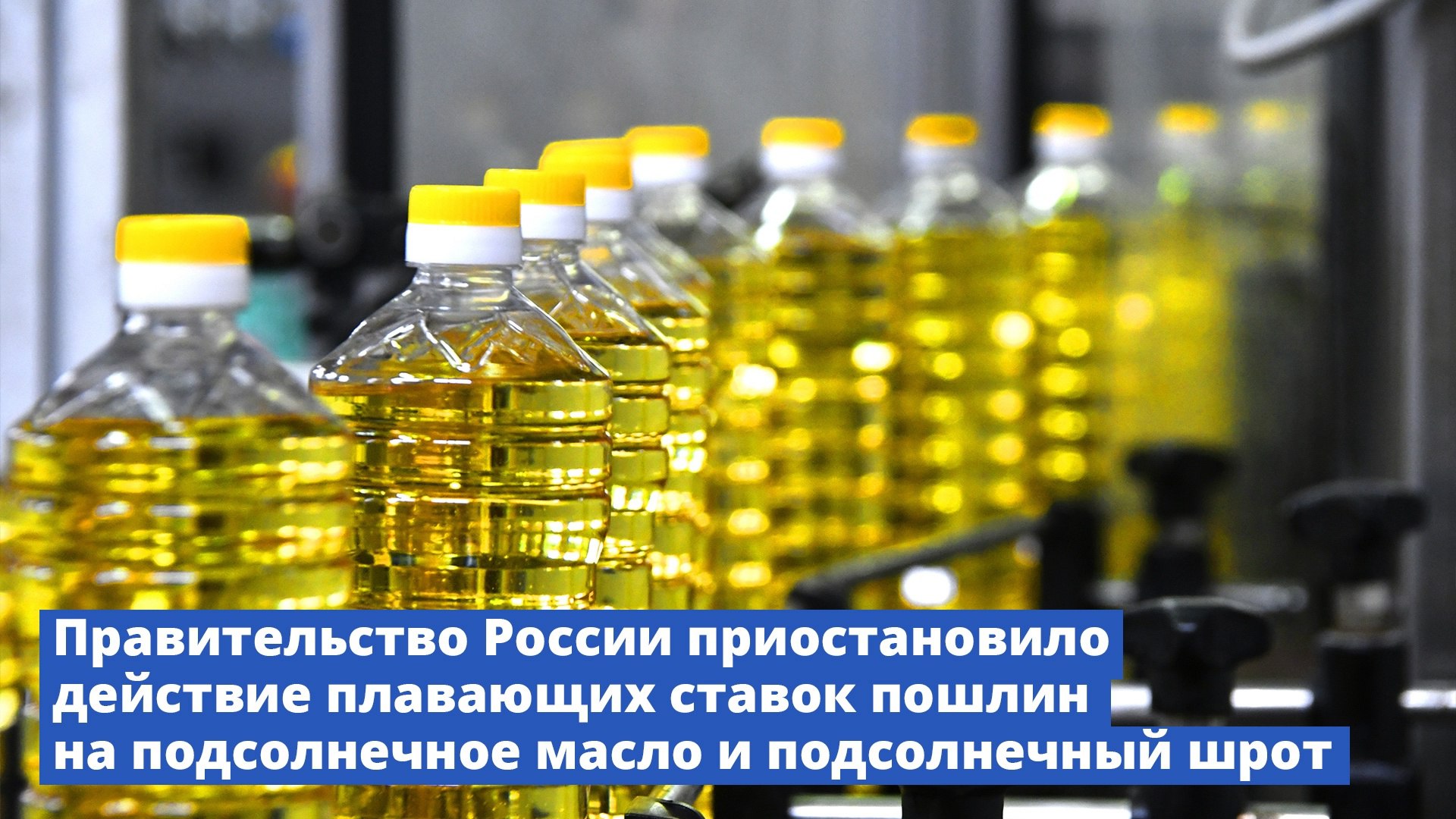 Минсельхоз России  VK   Правительство России приостановило действие плавающих ставок пошлин на подсолнечное масло и подсолнечный шрот  Решение позволит увеличить объемы отгрузок на внешние рынки и поддержать производителей и переработчиков подсолнечника. Такое решение было принято по предложению Масложирового союза России. Оно особенно актуально в преддверии осенних полевых работ.  Плавающие ставки вывозных таможенных пошлин на подсолнечное масло и на шрот были установлены Правительством с 2021 и 2022 года соответственно в целях защиты внутреннего рынка от необоснованного повышения цен.   Таким образом удалось простимулировать экономическую заинтересованность производителей в сохранении поставок продукции на внутренний рынок.  В настоящее время внутренний рынок обеспечен подсолнечным маслом в полном объеме. Поэтому приостановка не отразится на доступности подсолнечного масла для россиян.