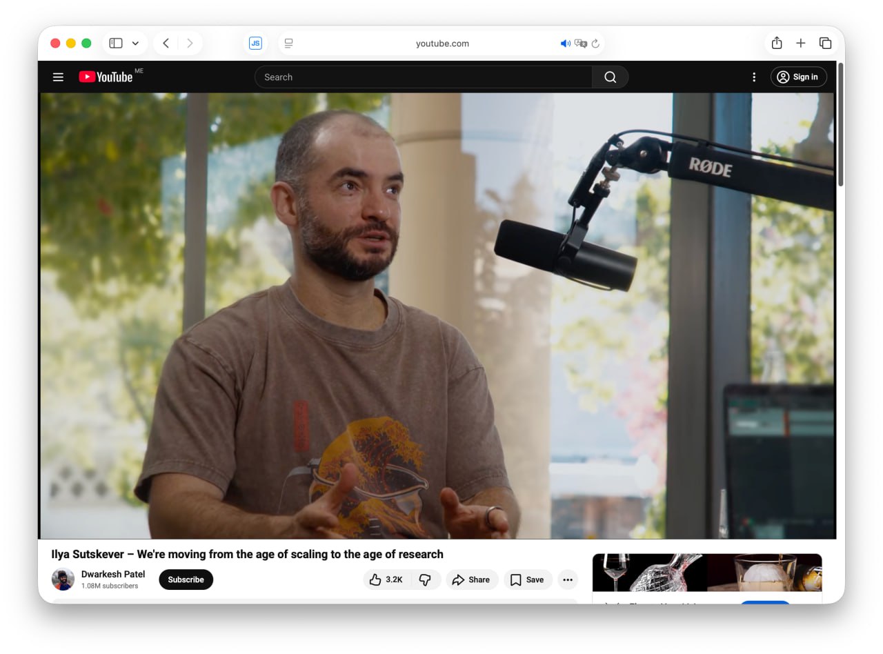 Интервью с сооснователем OpenAI Ильей Суцкевером Сооснователь OpenAI Илья Суцкевер поделился своим мнением в интервью с блогером Дваркешем Пателем Они обсудили пути преодоления существующих ограничений в обучении ИИ для достижения сходства с человеческими способностями и отметили почему люди по прежнему превосходят модели Также Суцкевер выразил критику по поводу конкуренции среди ведущих ИИ лабораторий Смотрите по ссылке DeepTechNET Канал про тренды из мира IT технологий нейросетей и бизнеса
