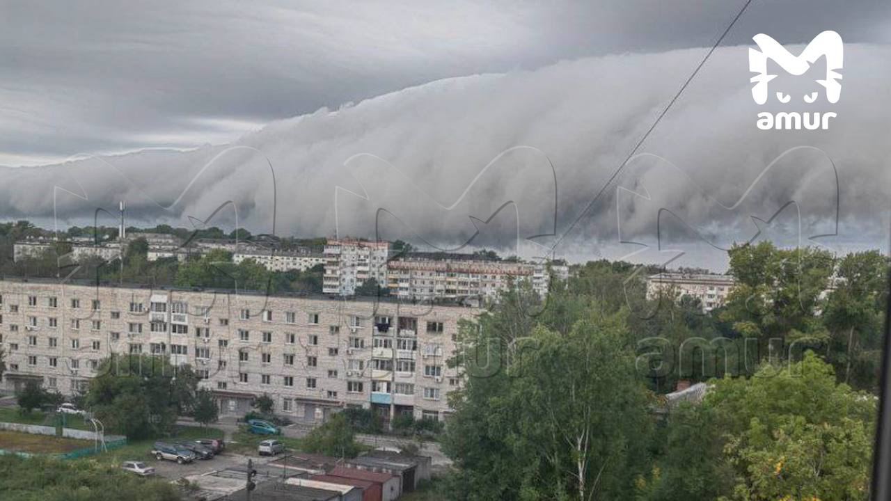 Облачное цунами накрыло Хабаровск Утром 4 сентября в разных районах города жители заметили необычное природное явление Страшно Подпишись на Ленту дня в Max Участвуй в розыгрыше