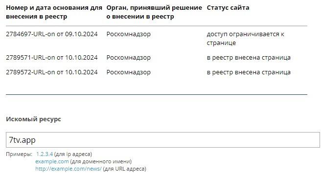 Сайт для смайлов 7TV  смайлики для чата Твича  попал в реестр Роскомнадзора.  На данный момент доступ к сайту ограничен.  5