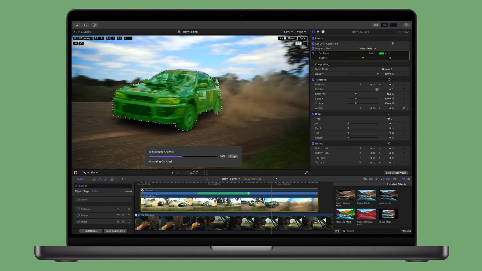 Вышла новая версия Final Cut Pro  Apple выпустила Final Cut Pro 11 для Mac, добавив новые функции, такие как Magnetic Mask для быстрой изоляции объектов и автоматическую генерацию субтитров с помощью AI. Обновление также улучшает редактирование пространственного видео и оптимизирует рабочие процессы за счет новых сочетаний клавиш. Действующие пользователи могут обновиться бесплатно, а для новых стоимость составляет $299.