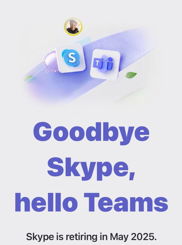 Конец эпохи. Мессенджер Skype сегодня официально прекращает свою работу. Такие сообщения начали приходить пользователям сервиса. В них говорится, что он "переезжает" в программу Teams, куда можно будет войти, используя учётные данные Skype. Программа работала с 2003 года и была одним из старейших мессенджеров. НАШИ РЕСУРСЫ: Telegram Tik-tok YouTube RUTUBE