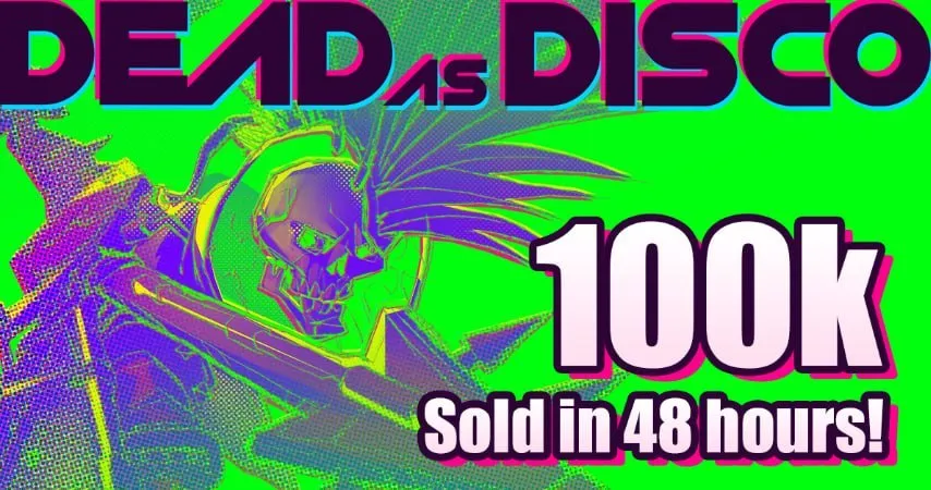 Dead as Disco разошлась тиражом 100 тысяч копий за 48 часов Команда поблагодарила игроков за поддержку отзывы и ролики в сети По словам авторов запуск стал для них незабываемым событием Сейчас разработчики уже вовсю трудятся над первым хотфиксом Dead as Disco продаётся со скидкой 20 акция продлится ещё чуть больше недели