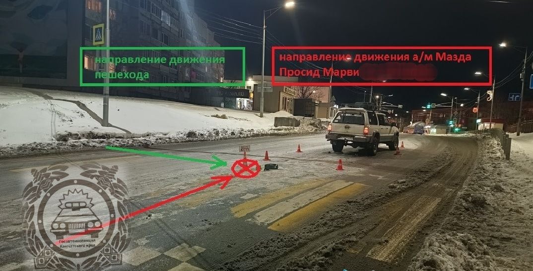 В Петропавловске под колеса автомобиля попала пенсионерка  Вчера вечером на Океанской 42-летний водитель, управляя автомобилем «Мазда Просид Марви», сбил 60-летнюю женщину-пешехода, которая пересекала проезжую часть по нерегулируемому пешеходному переходу.  Женщина получила телесные повреждения, ей была оказана медицинская помощь.  В отношении виновника ДТП возбуждено дело об административном правонарушении.