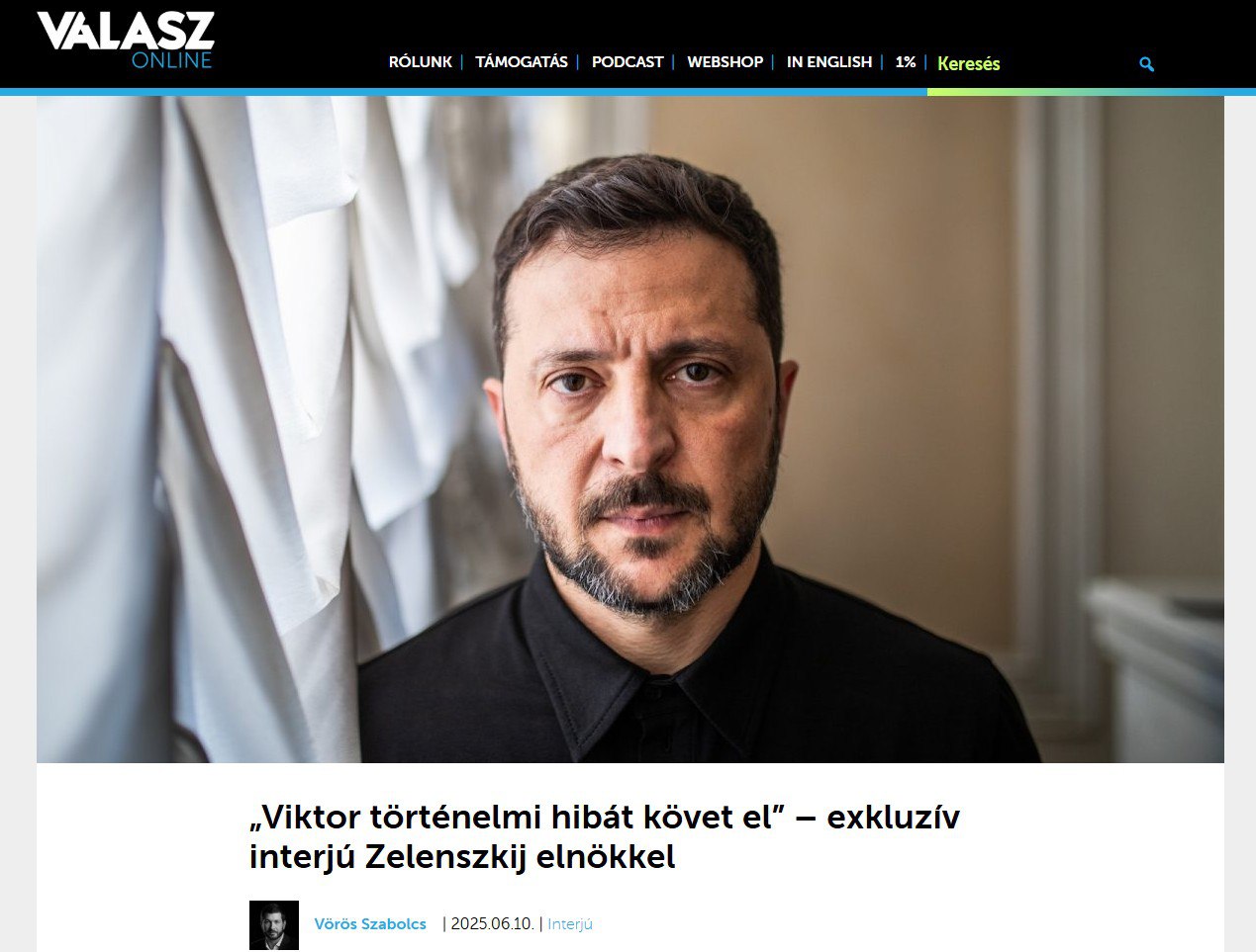 Зеленский дал интервью венгерскому изданию Válasz Online.   В нем он обвинил Орбана в том, что тот использовал его фотографию в своих целях.   «Как он может использовать мое лицо в своей предвыборной кампании? Я не давал на это разрешения!» - заявил наркоман.  Правда забыл добавить, что плакаты отражают голосование венгров за то, хотят ли они видеть Украину в ЕС. Судя по реакции Зе – не хотят.  Поколение «ZOV»    Telegram
