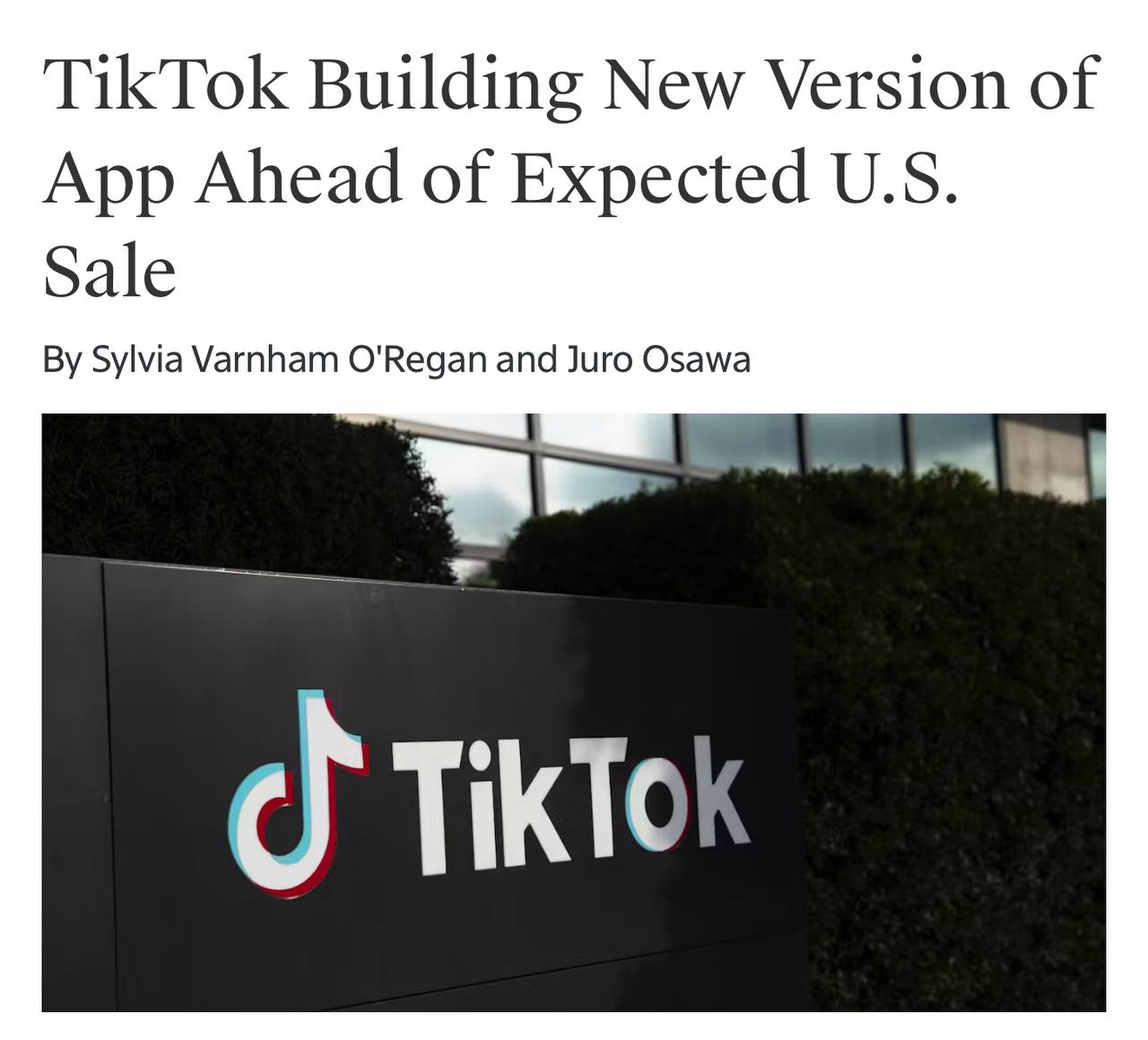 TikTok разрабатывает новое приложение специально для рынка США под названием «M2». По данным The Information, запуск планируют в сентябре, текущее приложение TikTok закроется для американского рынка, выступив заменой предыдущего. Тренд на всё национальное набирает обороты