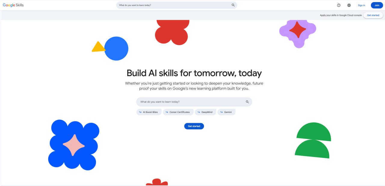 Google запустил Skills бесплатную платформу для прокачки навыков работы с ИИ В ней собрали почти 3000 курсов лабораторных и практических треков от базового машинного обучения до продвинутых тем вроде MLOps Vertex AI Gemini и Prompt Design Можно встроить генеративный ИИ в дата пайплайн научиться деплоить и обслуживать модели собрать собственное приложение на Gemini и Streamlit проходить обучение с наставниками или в комьюнити Google Cloud Innovators Подойдёт всем от новичков до тимлидов После обучения выдают цифровые сертификаты которые можно добавить в резюме или LinkedIn Прокачиваемся вот здесь