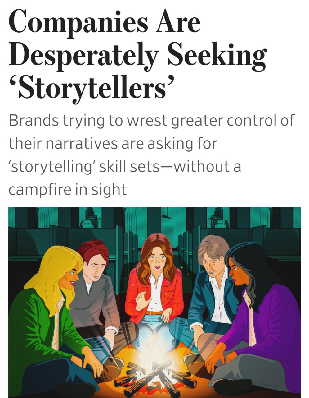 Американские компании массово ищут сторителлеров они зарабатывают не хуже айтишников Корпорации вроде Google и Microsoft массово нанимают рассказчиков чтобы выделить свой корпоративный контент в мире низкосортного слопа от ИИ И это не просто ради пиара Например сторителлеры приводят Google реальных долгосрочных клиентов Notion настолько поверили в это направление что переименовали свои отделы SMM и PR в сторителлинг Самым топовым сторитейлерам в США готовы платить 274 тысяч 22 млн рублей в год Это в пять раз больше чем средняя по США Neuronbo