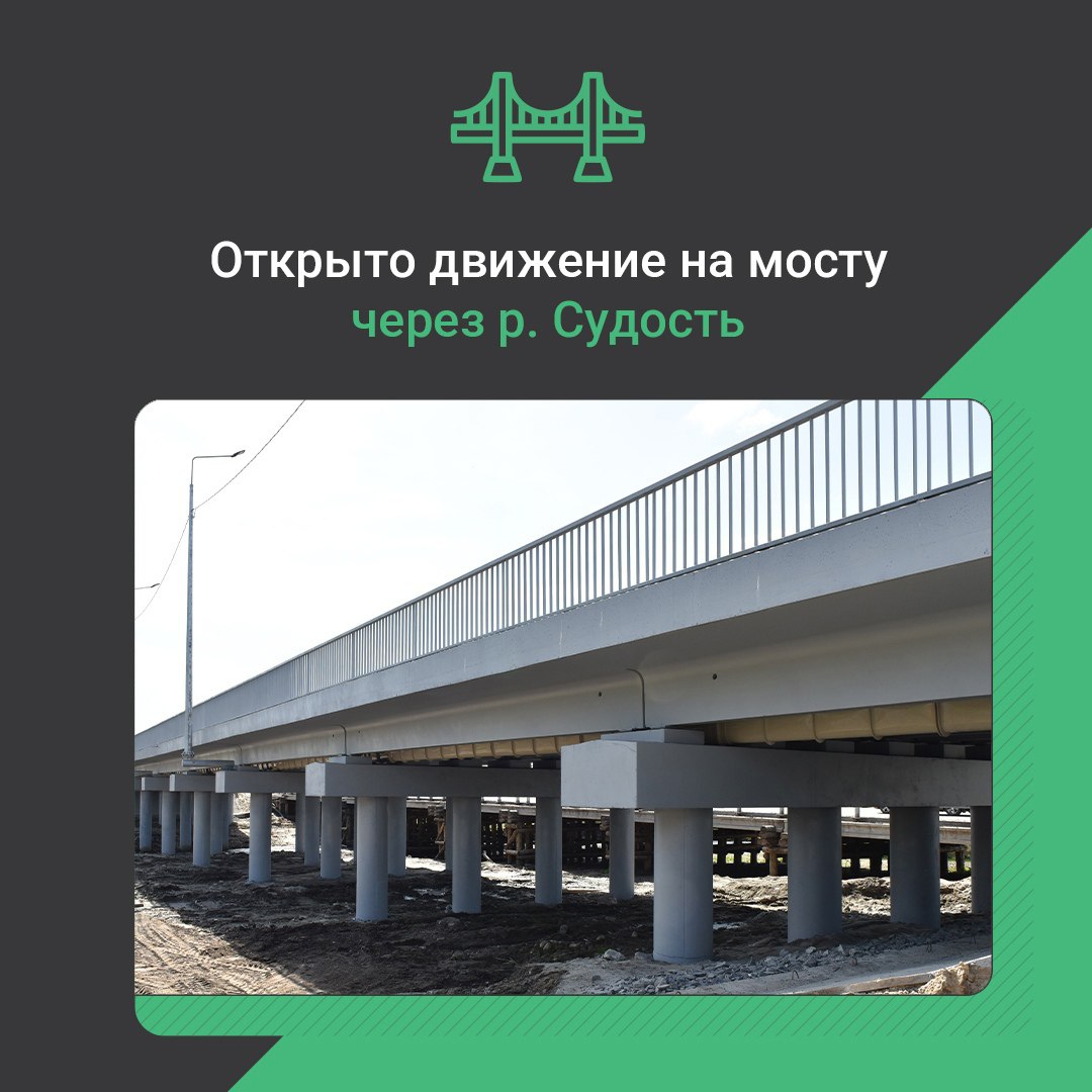 В Почепе после капитального ремонта в рамках национального проекта «Инфраструктура для жизни» открыли движение на мосту через реку Судость. Работы на объекте проводились в 2 этапа. Вначале рабочие построили временное сооружение для обеспечения транспортной доступности. Затем стартовало обновление основного моста. На новом мосту установлены новые дорожные знаки, электроосвещение, нанесена разметка, сделаны тротуары. Движение по нему будет безопасным. Фото: пресс-служба Управления автомобильных дорог Брянской области.