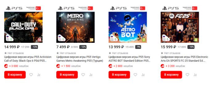 Цифровые версии игр для PlayStation 5 резко подорожали в России с Нового года Даже не новинки стоят от 10 тысяч рублей и выше Так например цифровую версию футсима EA FC 25 продают в М Видео за 16 тысяч рублей А цифровые версии Astro Bot и Silent Hill 2 Remake предлагают приобрести за 14 тысяч рублей Кинопоиск Игры