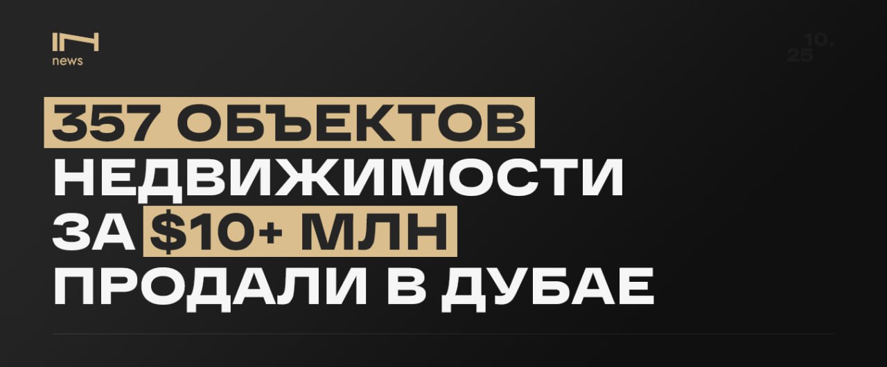357 домов стоимостью более 10 млн продали в Дубае за первые девять месяцев года Это на 26 больше чем за тот же период прошлого года При этом в третьем квартале общий объём продаж премиальной недвижимости превысил 2 млрд рост на 54 год к году Это данные Knight Frank Что ещё интересно средняя стоимость сделки достигла 19 4 млн на 23 8 больше чем в третьем квартале 2024 года больше всего сделок пришлось на Palm Jumeirah 34 всех продаж следом идёт Jumeirah 2 17 самая дорогая покупка в третьем квартале 2025 года особняк за 95 3 млн в Asora Bay от застройщика Meraas Рынок суперпремиальной недвижимости в Дубае продолжает расти город укрепляет статус мирового центра для состоятельных инвесторов новости
