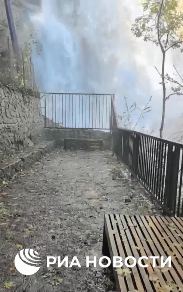 Водопад Учан Су в Крыму стал полноводным после дождей