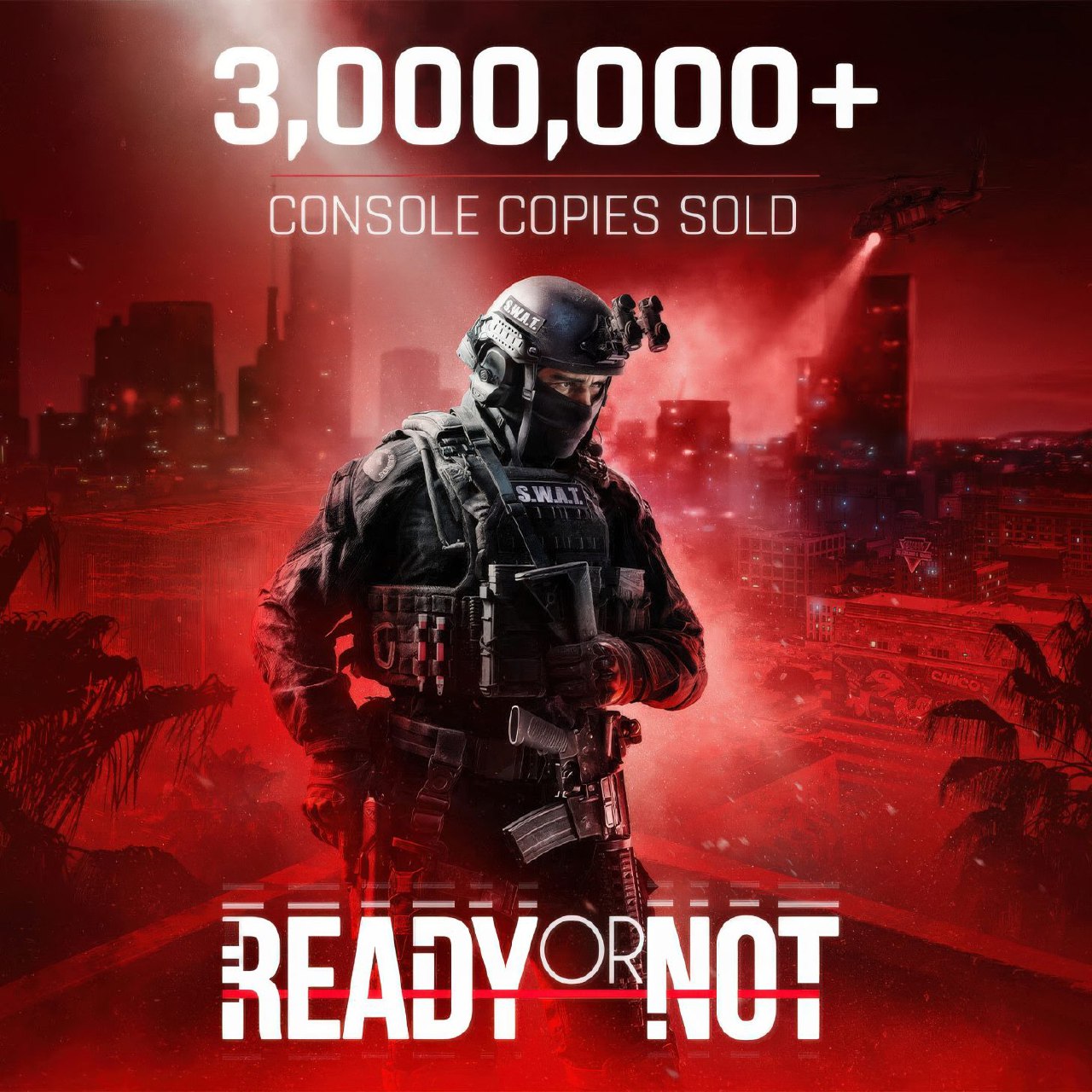 Продажи Ready or Not превысили 3 млн копий на консолях и 10 млн на PC В данный момент картина продаж на консолях выглядит следующим образом 4 дня 1 млн копий 2 недели 2 млн копий 2 месяца 3 млн копий Наш магазин xbox hub storebot Новости игр Xbox XboxSeries XboxOne XboxGame