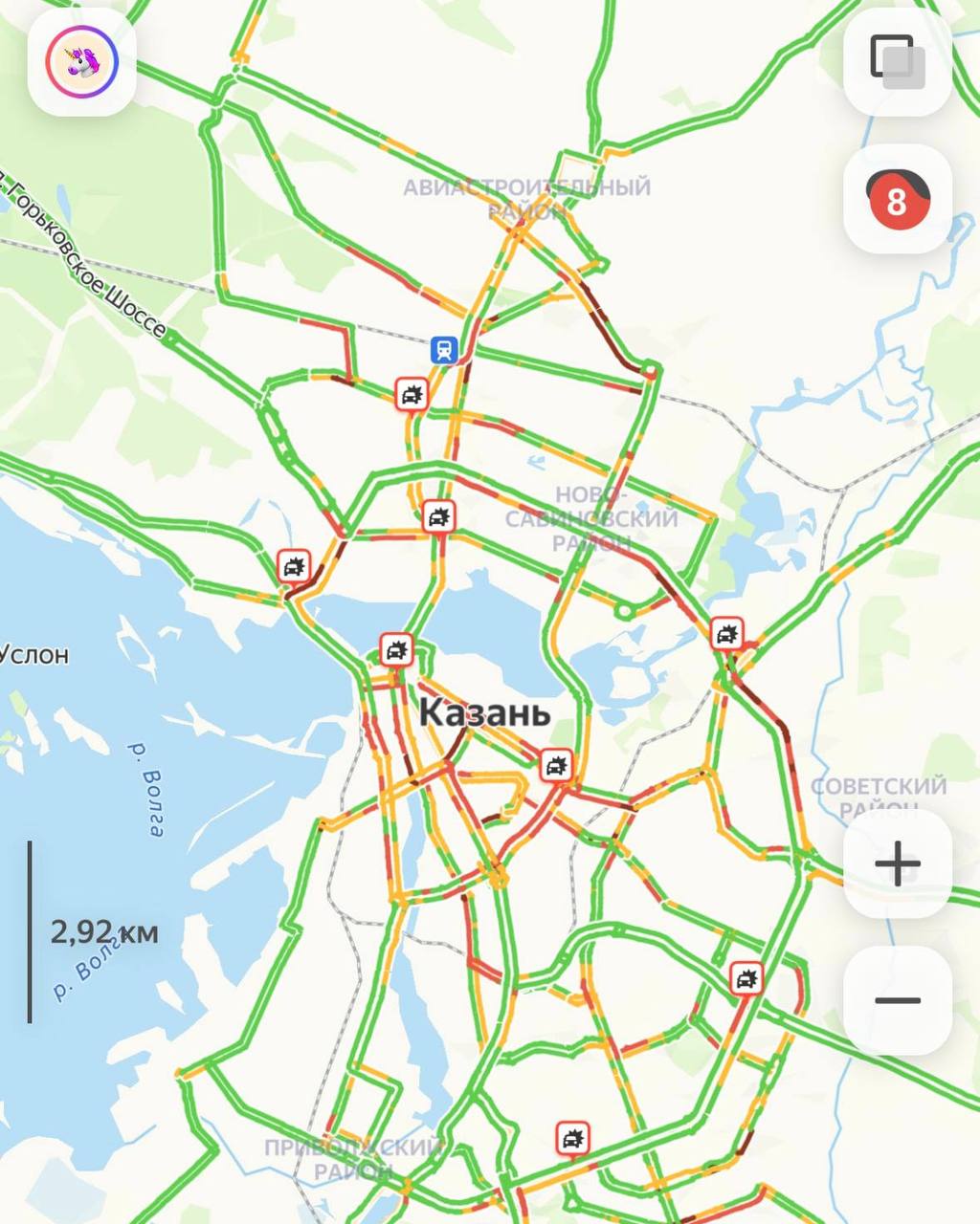 8 балльные пробки сковали Казань этим вечером Казань на Максималках