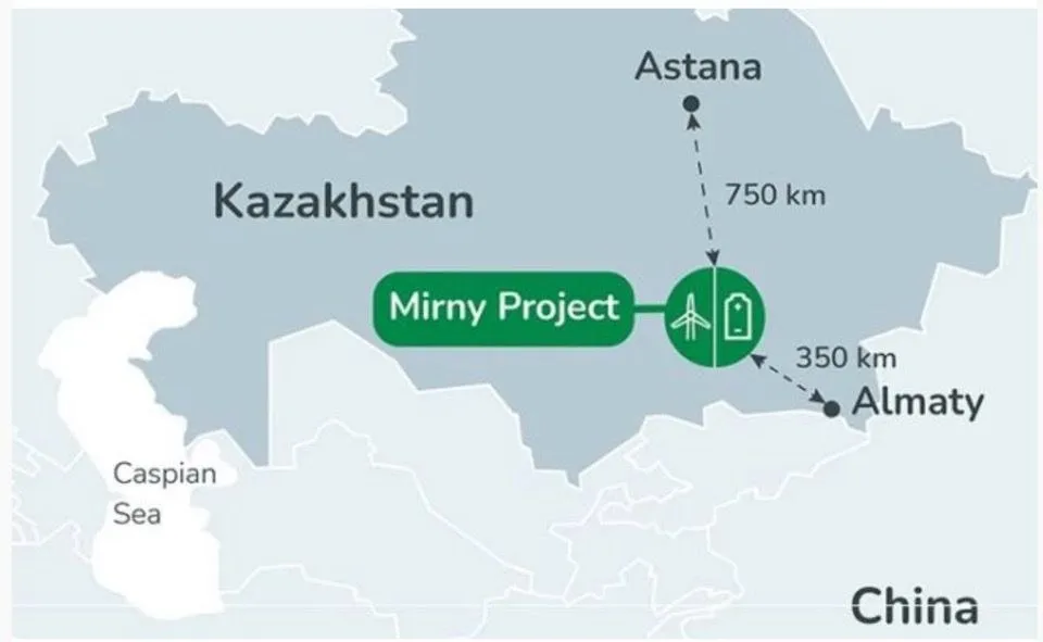 Французская нефтегазовая корпорация TotalEnergies приняла окончательное инвестиционное решение по проекту ветровой электростанции ВЭС Мирный мощностью 1 ГВт в Жамбылской области Казахстана и решила вопрос с его финансированием Ветрогенераторы поставит китайская компания Envision Объект также будет включать в себя систему накопления энергии мощностью 300 МВт ёмкостью 600 МВт ч которую поставит Saft дочерняя компания TotalEnergies Проект имеет долгую историю Соглашение об основных условиях было подписано ещё в 2022 году а долгосрочный договор купли продажи электроэнергии подписан в 2023 г Подпишитесь на RenEn в MAX
