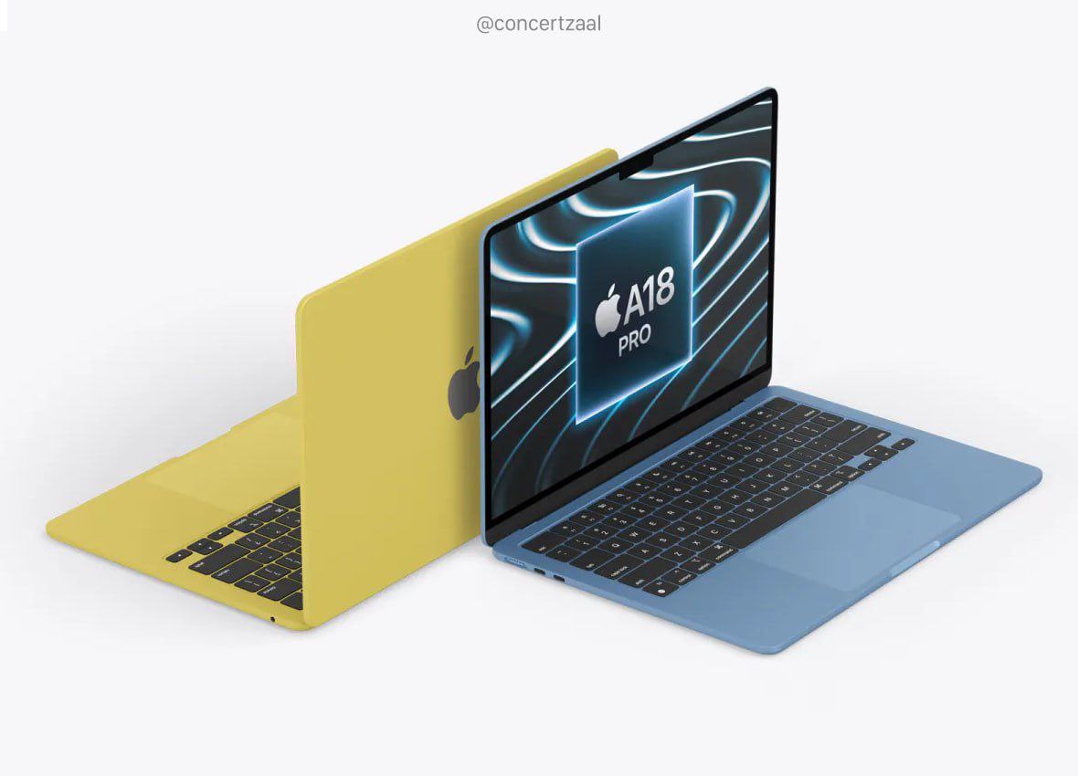 Apple в марте выпустит самый дешёвый MacBook за 699 54 000 на чипе из iPhone 16 Обещают весёлые цвета жёлтый зелёный розовый и синий JDMax apple