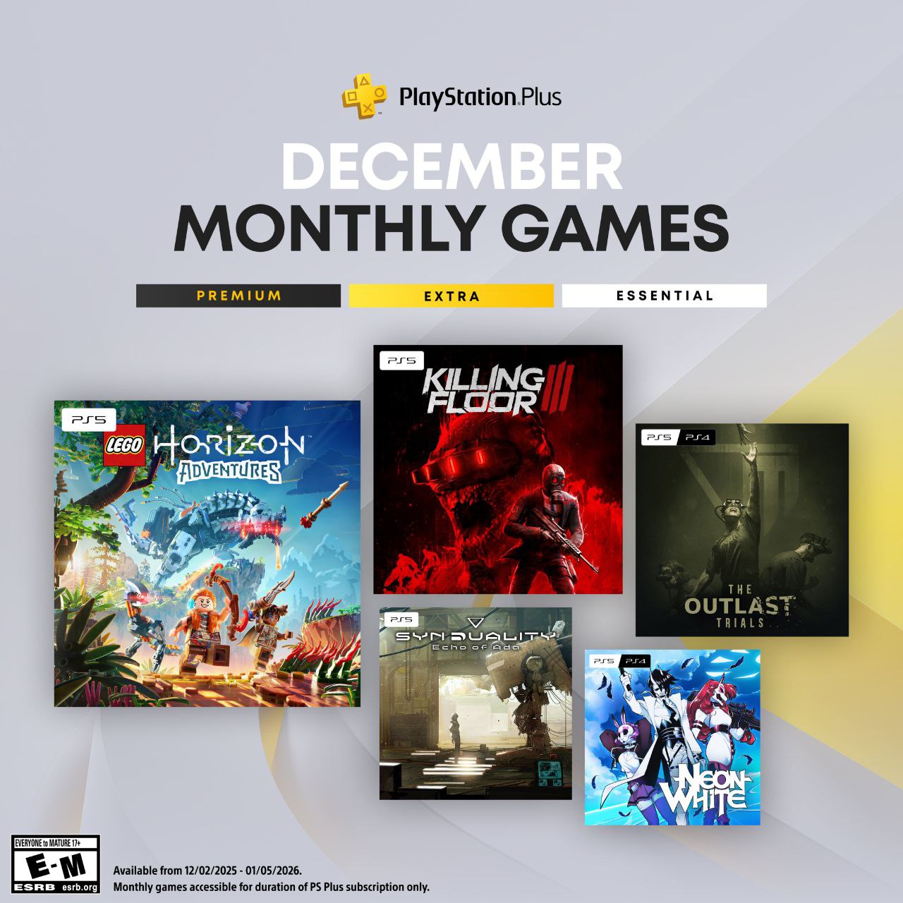 В декабре PlayStation Plus раздадут бонусную игру под конец года LEGO Horizon Adventures Killing Floor 3 The Outlast Trials Synduality Echo of Ada Neon White Забрать можно будет со 2 декабря