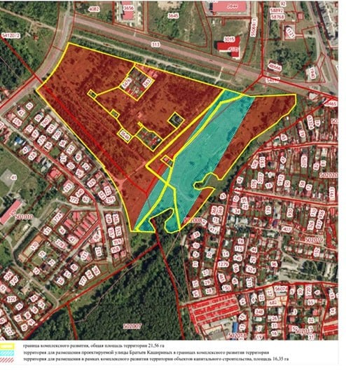 На северо-западе Челябинска 21 гектар пустырей отдадут под КРТ  В Челябинске ищут застройщика для возведения домов вдоль будущего участка улицы Братьев Кашириных. Мэрия объявила аукцион на комплексное развитие территории между улицами Татищева, Северная, Тенистая и Медовая.   Площадь лота — 21,56 гектара, но застроить домами в рамках комплексного развития можно будет только 16,35 гектара. Солидная часть площадки уйдет на строительство дороги — продолжение улицы Братьев Кашириных. Торги начнутся с суммы в 10,9 миллиона рублей.  «Шаг аукциона устанавливается в пределах 5% начальной цены предмета аукциона и составляет: 549 300,00 рублей» — значится в документах к торгам.          Поддержать канал