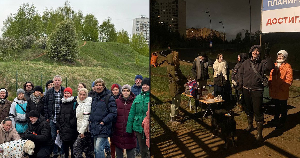 Москвичи обороняют парк «Крылатские холмы» от строительной техники Благоустройство «Крылатских холмов» анонсировал Сергей Собянин еще в прошлом году: территорию хотят благоустроить и построить там огромный экстрим-парк. Когда-то он был особо охраняемой природной территорией, но недавно был принят закон, который отменил в Москве статус ООПТ. Благоустройство стартовало, однако жители Крылатского сразу встали на защиту природного памятника. Они блокировали движение строительной техники, собирали подписи, записывали обращение Собянину, выстраивались в живую цепь, требуя остановить работы, но пока все тщетно. Тем не менее активисты не собираются останавливаться. Они объявили дежурство, чтобы не дать проехать строительной технике. Со вчерашнего дня площадку обороняют порядка 10 человек, которые сменяют друг друга. Кажется, что город по поводу «Крылатских холмов» уже вынес свой вердикт и на это решение уже ничто не повлияет, но люди продолжают бороться.
