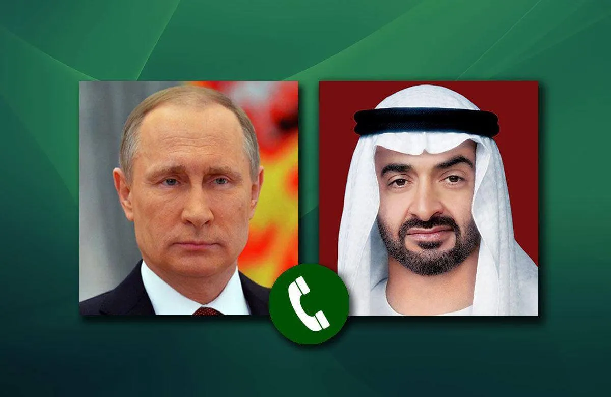 Состоялся телефонный разговор Президента России В В Путина с Президентом Объединённых Арабских Эмиратов Мухаммедом Бен Заидом Аль Нахайяном 16 мая 2026 года Обсуждены вопросы связанные с кризисной ситуацией на Ближнем Востоке и вокруг Ирана С обеих сторон отмечена важность продолжения политико дипломатического процесса по выработке компромиссных мирных договоренностей при должном учёте интересов всех государств региона Выражено обоюдное удовлетворение успешным развитием российско эмиратского взаимодействия в политической и торгово экономической областях Лидеры условились о продолжении активных двусторонних контактов Владимир Путин поблагодарил эмиратскую сторону за регулярное содействие в решении гуманитарных задач в контексте украинского конфликта РоссияОАЭ