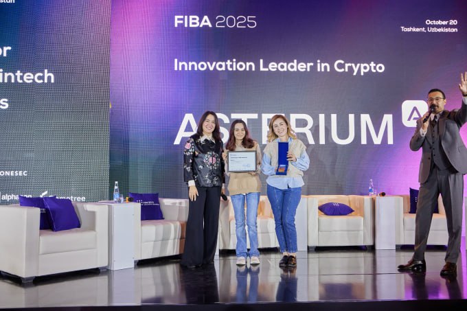 Asterium получила награду Innovation Leader in Crypto на FinTech Banking Forum 2025 FIBA repost uz asterium poluchila nagradu на правах рекламы