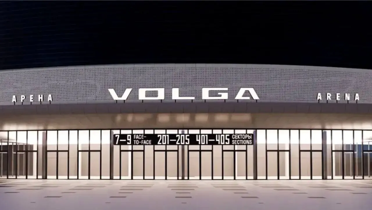 Новый ледовый дворец на Стрелке будет назваться Volga Арена Такое наименование спорткомплекс получит в честь возрожденного бренда автомобилей Volga сообщил губернатор Глеб Никитин  Если у вас не загружается фото заходите в наш MAX   max ru moynizhny