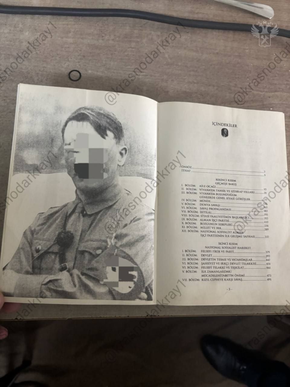 В Новороссийске нашли экстремистские книги на судне из Турции Таможенники обнаружили запрещённую литературу на судне пришедшем в Новороссийск из Турции В личных вещах члена экипажа нашли пять книг экстремистского содержания на турецком языке Среди изъятой литературы автобиография Гитлера и его политический манифест с нацистской символикой Издание было напечатано в Стамбуле в 2018 году Книги отправлены на экспертизу Турецкого гражданина привлекут к административной ответственности за нарушение правил ввоза товаров Ему грозит штраф и конфискация литературы