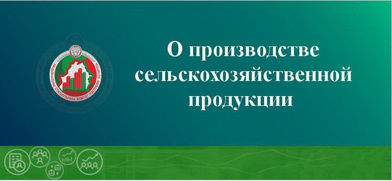 Белстат в 2025 году в хозяйствах всех категорий производство продукции сельского хозяйства в текущих ценах составило 40 1 млрд рублей или в сопоставимых ценах 100 2 к уровню 2024 года В сельскохозяйственных организациях произведено продукции на 33 3 млрд рублей или в сопоставимых ценах на 2 7 больше чем в предыдущем году Наибольший удельный вес в общем объеме производства продукции сельского хозяйства занимают Минская 25 1 и Брестская 23 8 области далее следуют Гродненская 17 6 Гомельская 12 2 Витебская 10 9 и Могилевская 10 3 области На долю сельскохозяйственных организаций приходится 97 3 республиканского объема производства скота и птицы в живом весе молока 97 9 яиц 87 2 зерна 95 5 сахарной свеклы 97 картофеля 12 5 и овощей 6 3 В организациях отрасли произведено скота и птицы в живом весе 1774 6 тыс тонн что на 0 1 больше чем в 2024 году молока 9002 3 тыс тонн на 5 3 больше яиц получено 3399 7 млн штук на 5 5 больше Валовой сбор зерновых и зернобобовых культур составил 8 7 млн тонн или на 10 2 больше чем в предыдущем году сахарной свеклы 5 7 млн тонн на 17 9 больше картофеля 379 9 тыс тонн на 13 больше овощей 169 7 тыс тонн на 6 5 больше Рапса намолочено 852 5 тыс тонн
