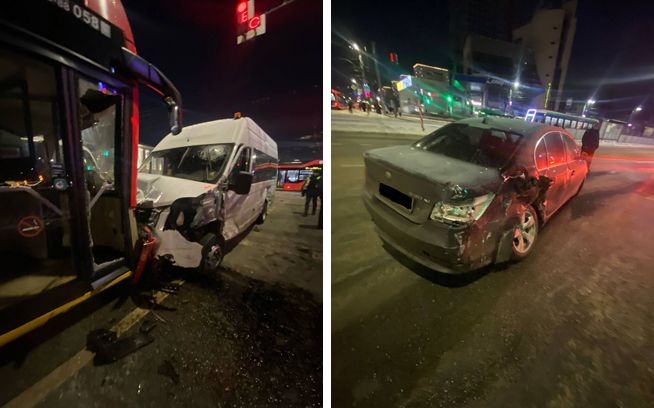 В центре Челябинска произошла авария с участием троллейбуса   ДТП спровоцировал водитель иномарки, который проехал на красный сигнал светофора.