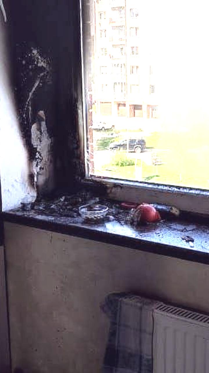 Пожар в Калининградской области из-за стеклянной вазы