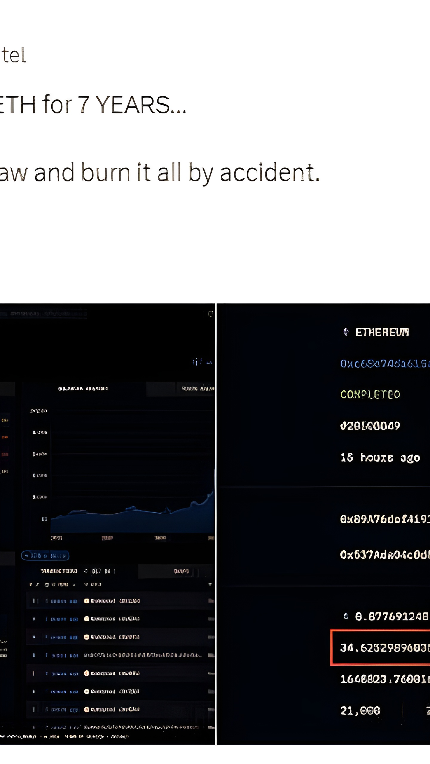 Неизвестный пользователь совершил транзакцию с 0,87 ETH и высокой комиссией