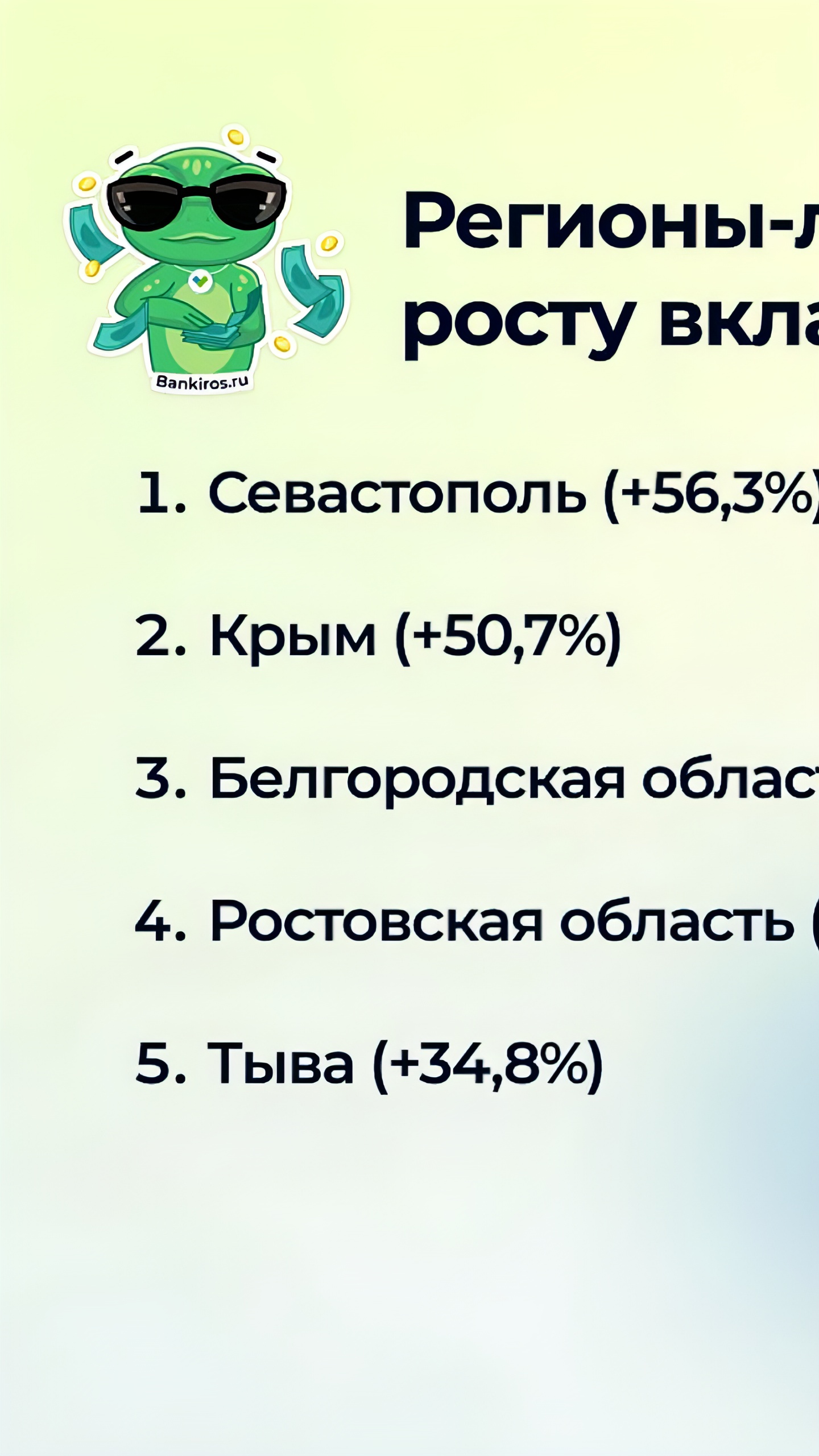 Темпы роста банковских вкладов в первом полугодии 2024 года достигли 13,5%