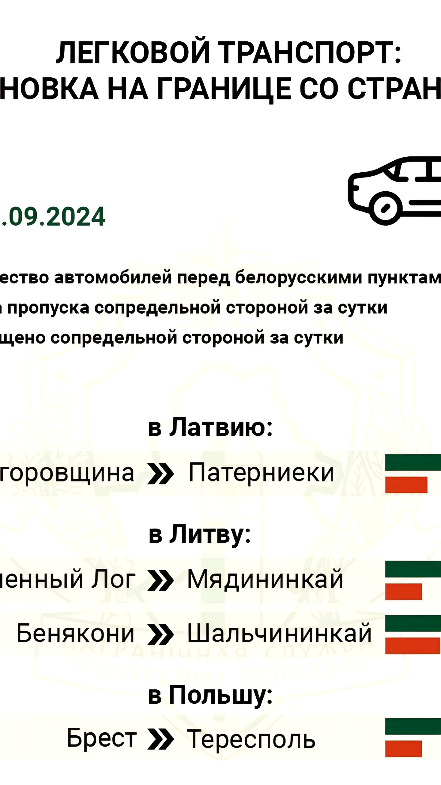 Очередь на въезд в Польшу увеличилась на 25% за сутки